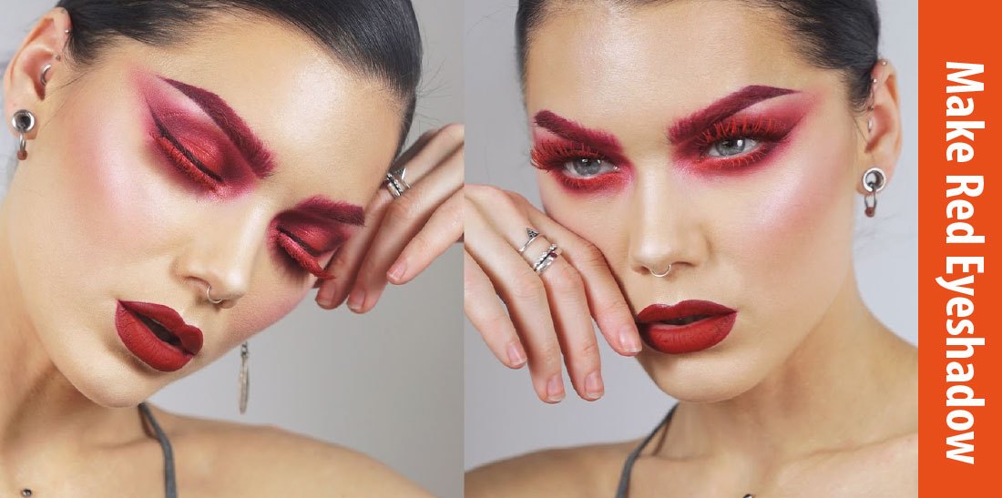 cranberry red eyeshadow