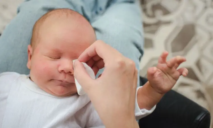 How to remove an eyelash from a newborn's eye